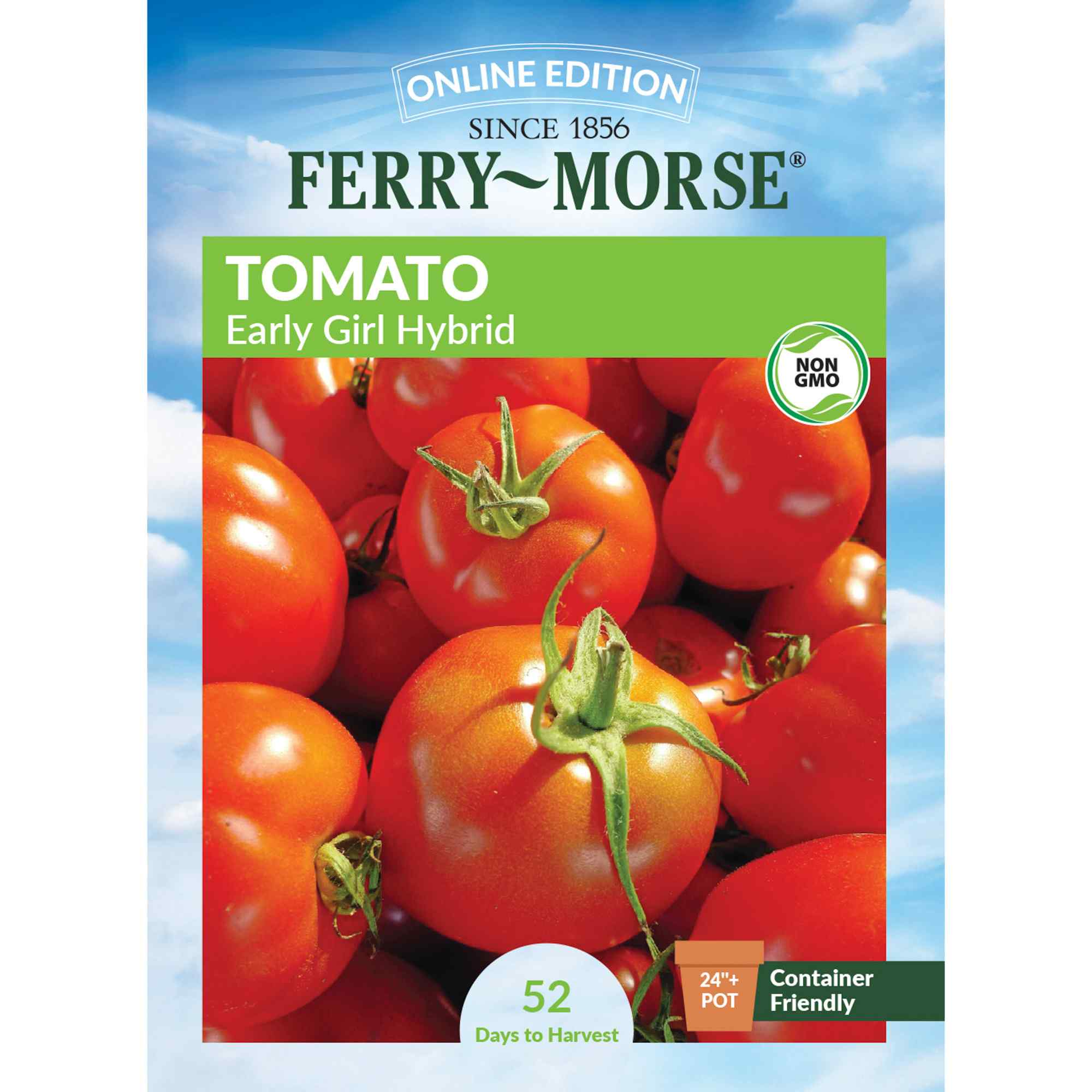 Ferry-Morse tomato early girl seed packet